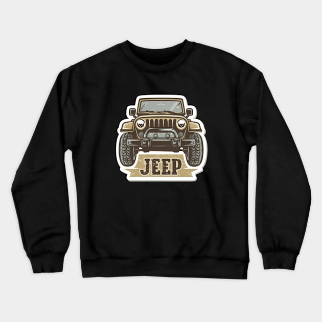 4 Wheel Drive Crewneck Sweatshirt by Abeer Ahmad